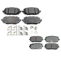 Set of 4 Akebono Ceramic Brake Pads for Fiat 124 Spyder, Mazda MX5 Miata (1966–2020)