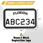 Rust-Proof Silicone License Plate Frame for Black Motorcycle (Universal) (2015-2025)