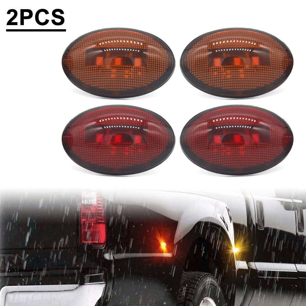 3 LED Oval Side Marker Lights for Truck Bus Trailer Lorry Camper