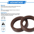 Set of 2 Oil Seal Rotary Shaft Seal FKM Rubber 25x32x7mm