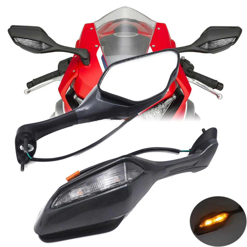 Gulf-Shape LED Turn Signal Rearview Mirror for Honda CBR1000RR (2017–2022)