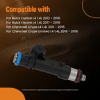 Set of 4 Gas Fuel Injectors for Chevy Cruze Sonic Trax 1.4L (2011–2016) FJ1150