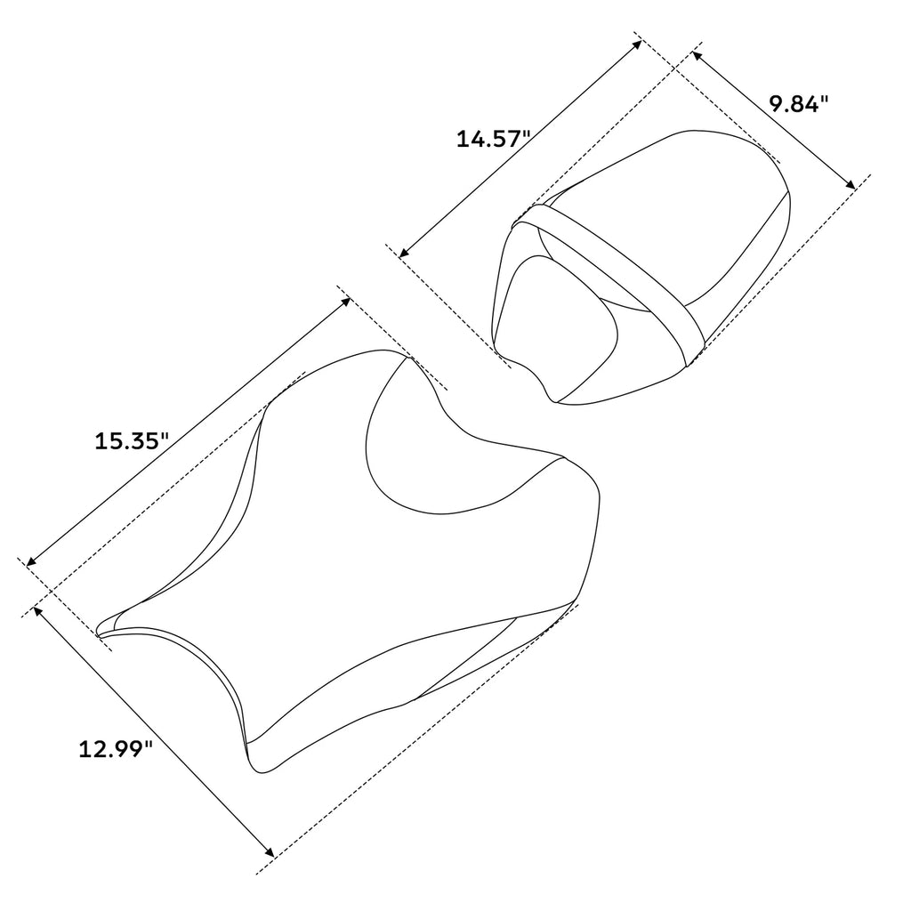 Rider Driver & Passenger Seat for Suzuki GSXR1000 (2009–2016)
