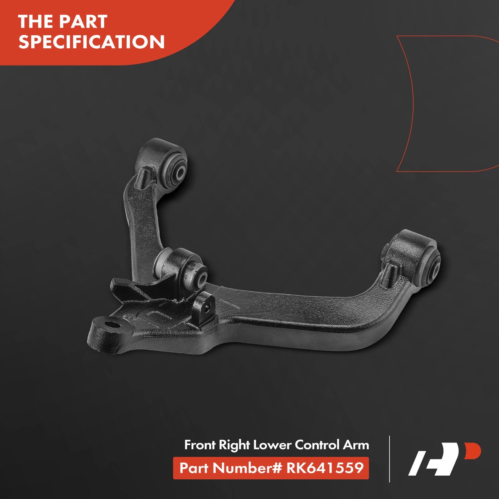 Front Right Lower Control Arm with Bushing for Jeep Liberty (2002-2007)
