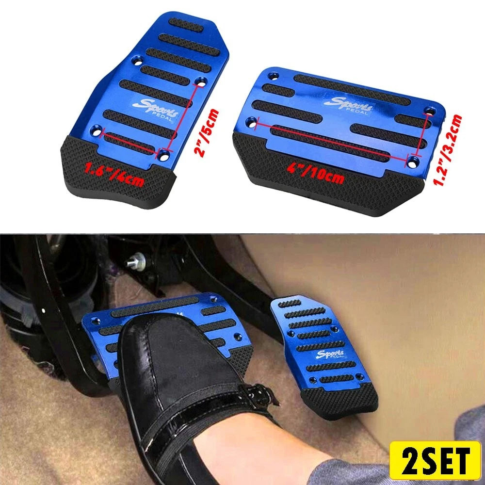 Set of 2 Universal Non-Slip Gas Brake Pedal Foot Pad Covers