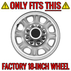 18 Inch 8 Lug Chrome Wheel Skins Hub Caps for Chevy Silverado 2500 HD (2011–2016)