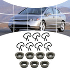 Set of 4 Steel Shifter Bushings with Spring Clips for