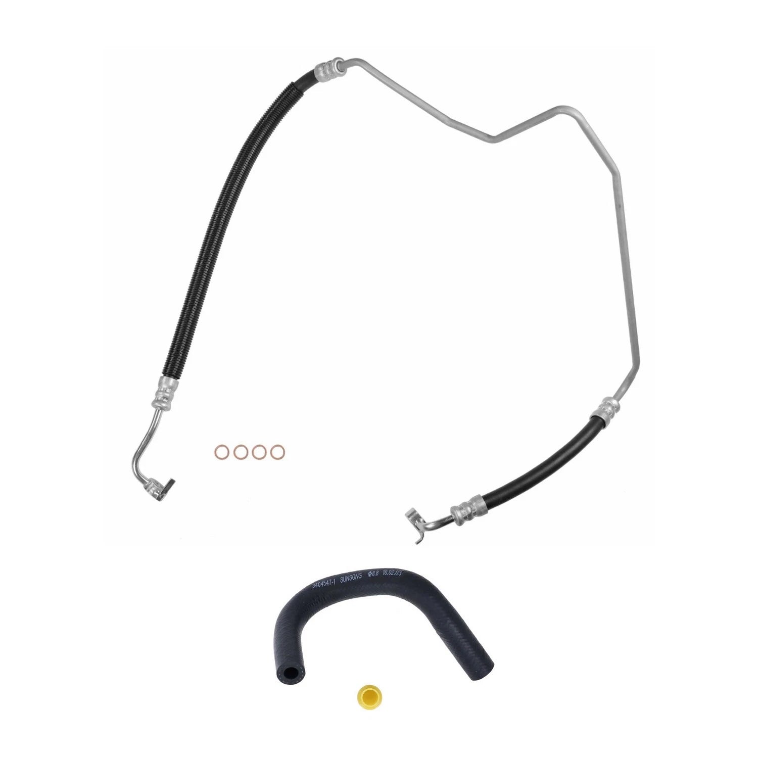 Sunsong Power Steering Pressure & Return Line Hose Kit for Mazda 6 (2003–2008)