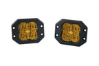 LED Pod Lights Pair SAE Flood Yellow for Diode Dynamics Backlight SS3 (2005–2015)