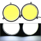 Pair COB White LED Daytime Running Lights for