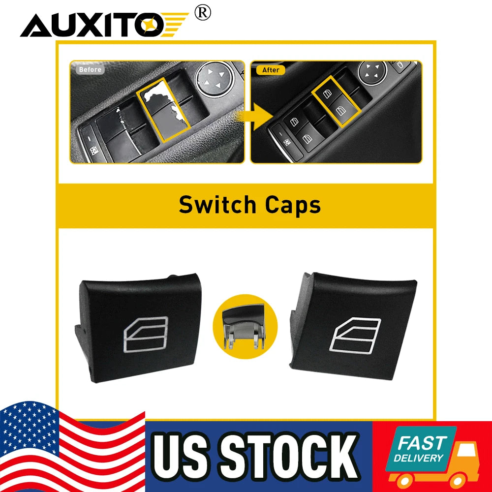 2X Driver Window Switch Button Cover for Mercedes Benz ML GL R Class (2006–2012)