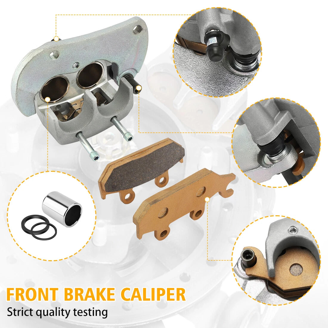 Front Brake Caliper with Pads for Can-Am Maverick 1000R (2014–2018)