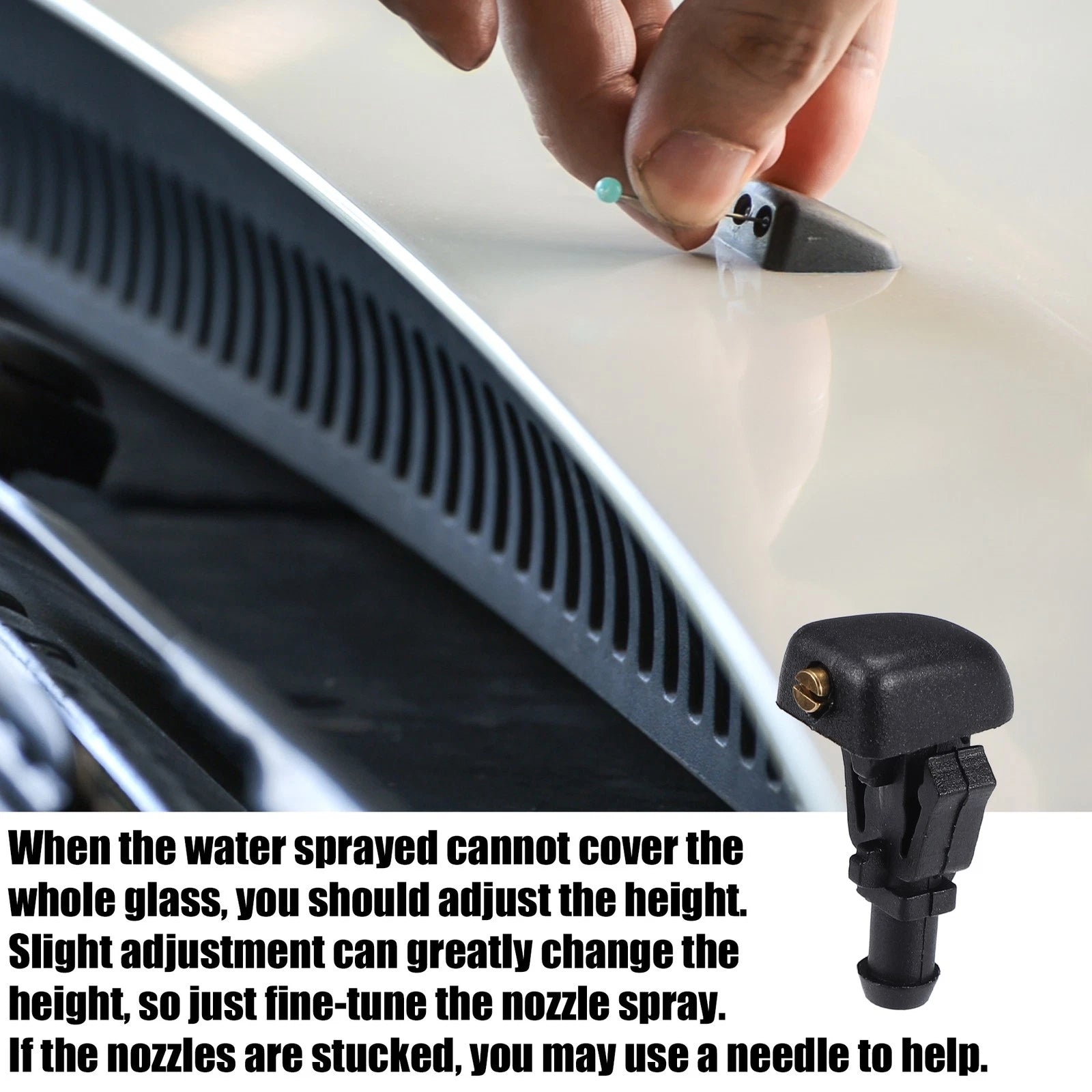 Set of 2 Windshield Washer Nozzles No. 3W7Z17603AA for Ford E-150 (2010–2014)