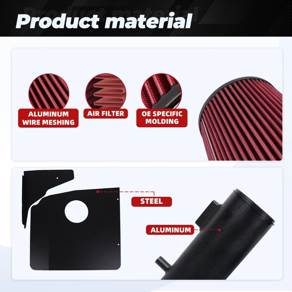 Cold Air Intake Kit with Heat Shield and Filter for Chevy Camaro (2010–2011)