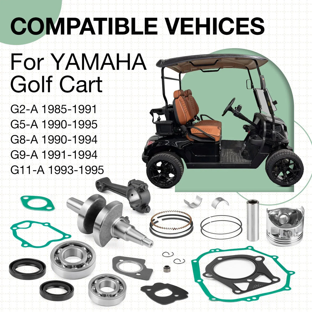 Crankshaft Rod Piston Ring Gasket Bearings for Yamaha G2-G11 (1990–2008)