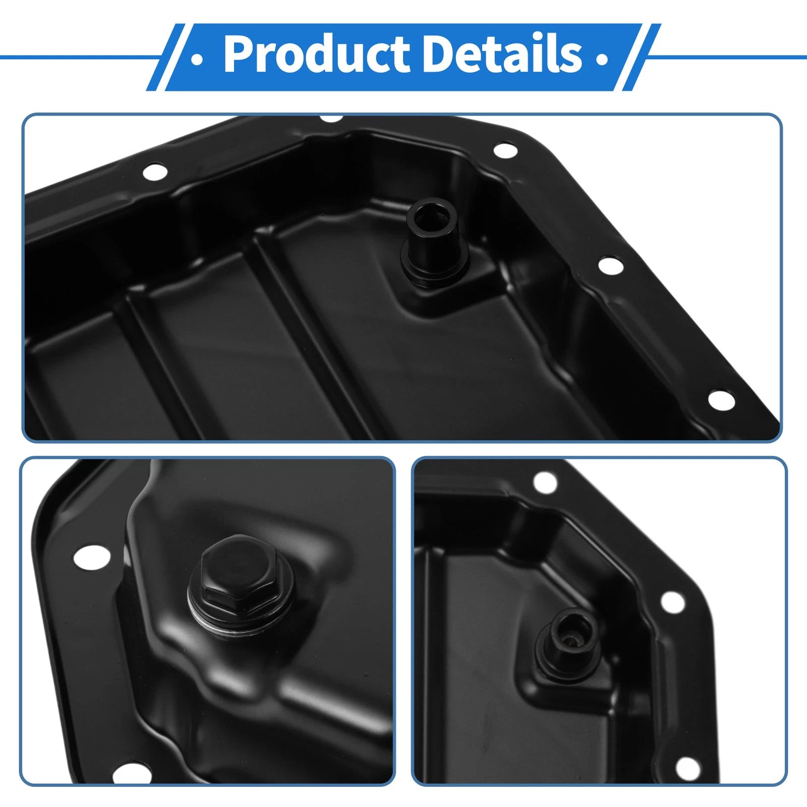 1 Pc Engine Oil Pan No.3510620032 for Toyota RAV4 (2015) Steel Black