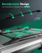2pc Roof Rack Rail Cross Bar for Toyota Highlander (2008–2013) Alloy