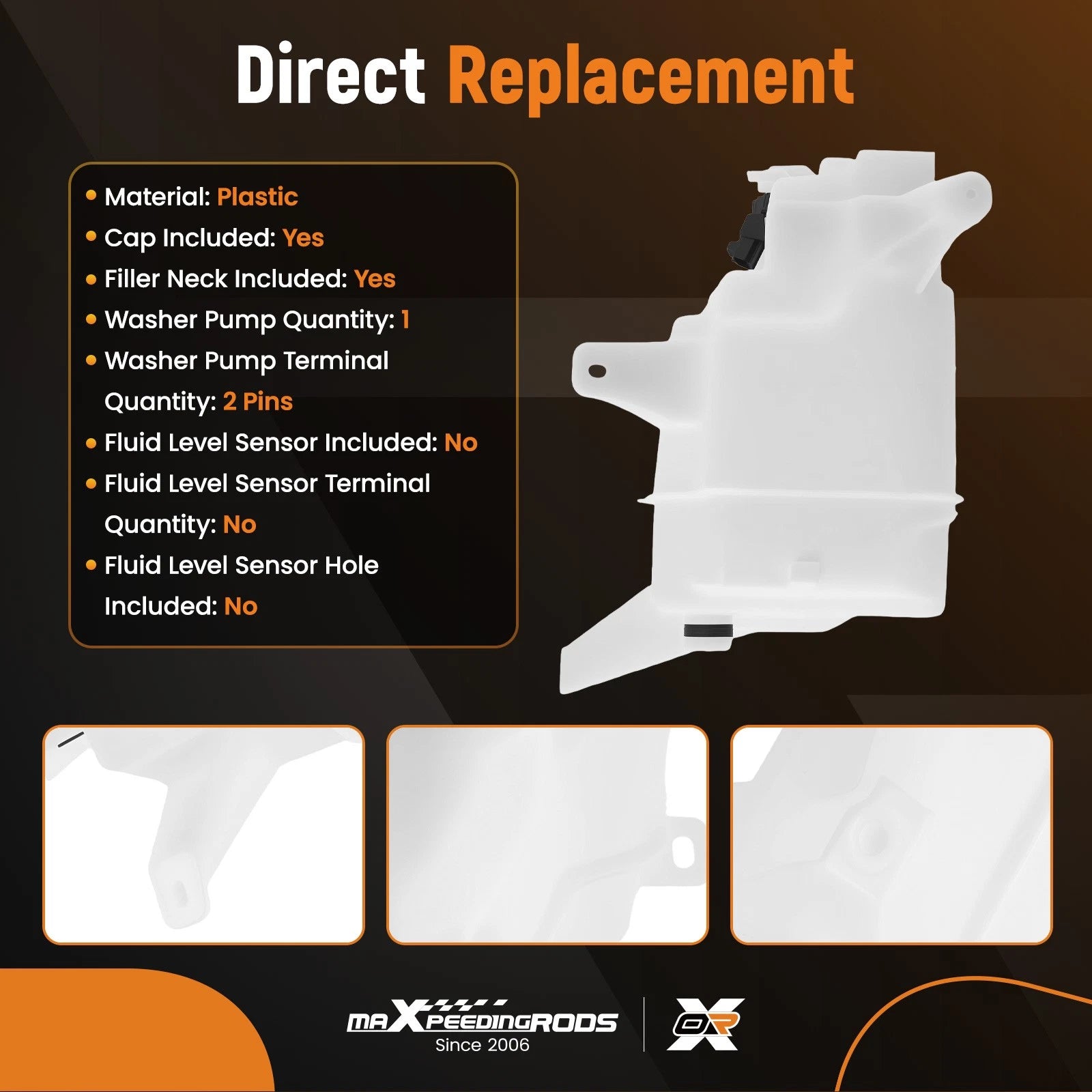 Washer Tank Reservoir Bottle for Toyota RAV4 (2008–2012) 8531542290