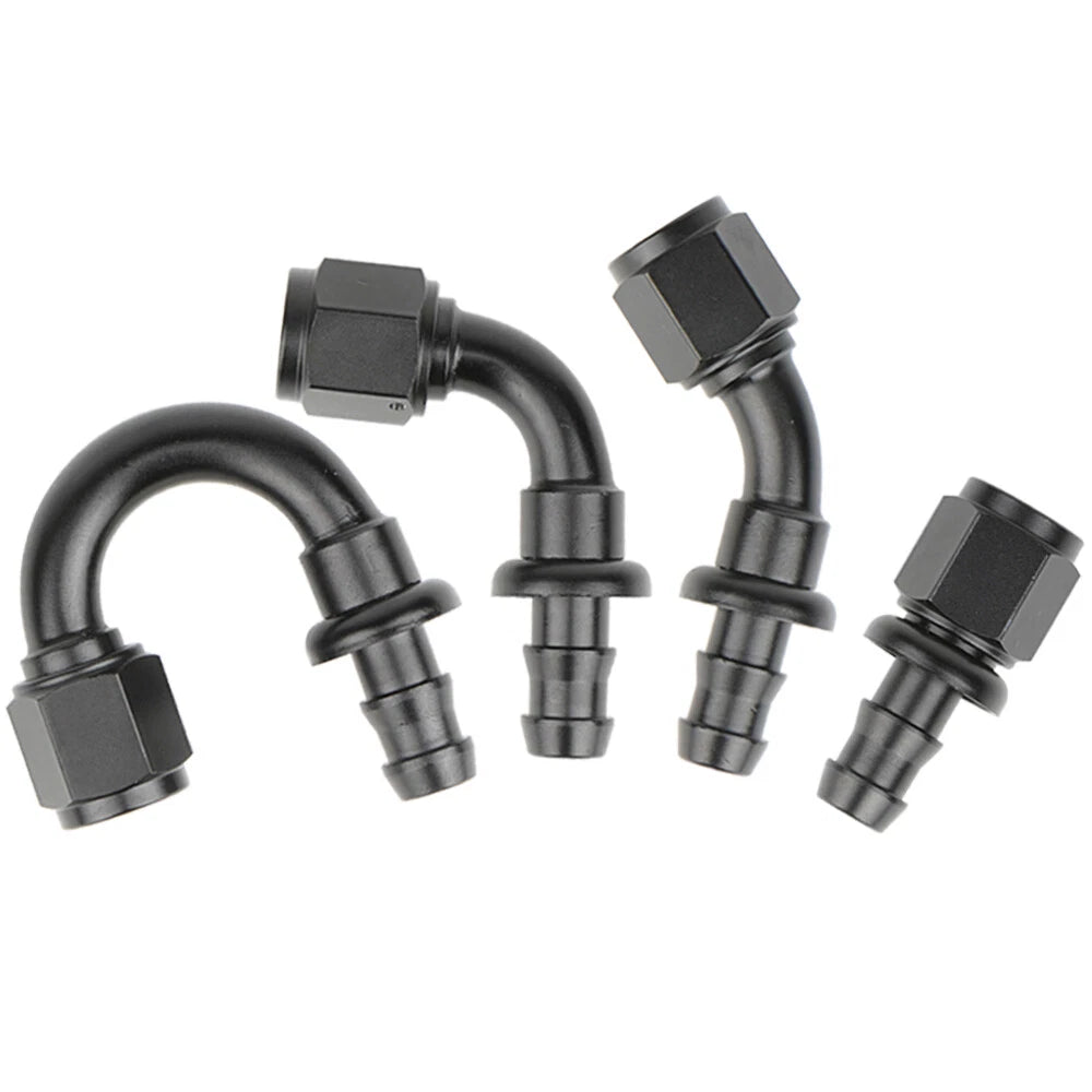 Push-on Lock Hose End Barb Fitting for AN6/8/10 Rubber Oil Fuel Line