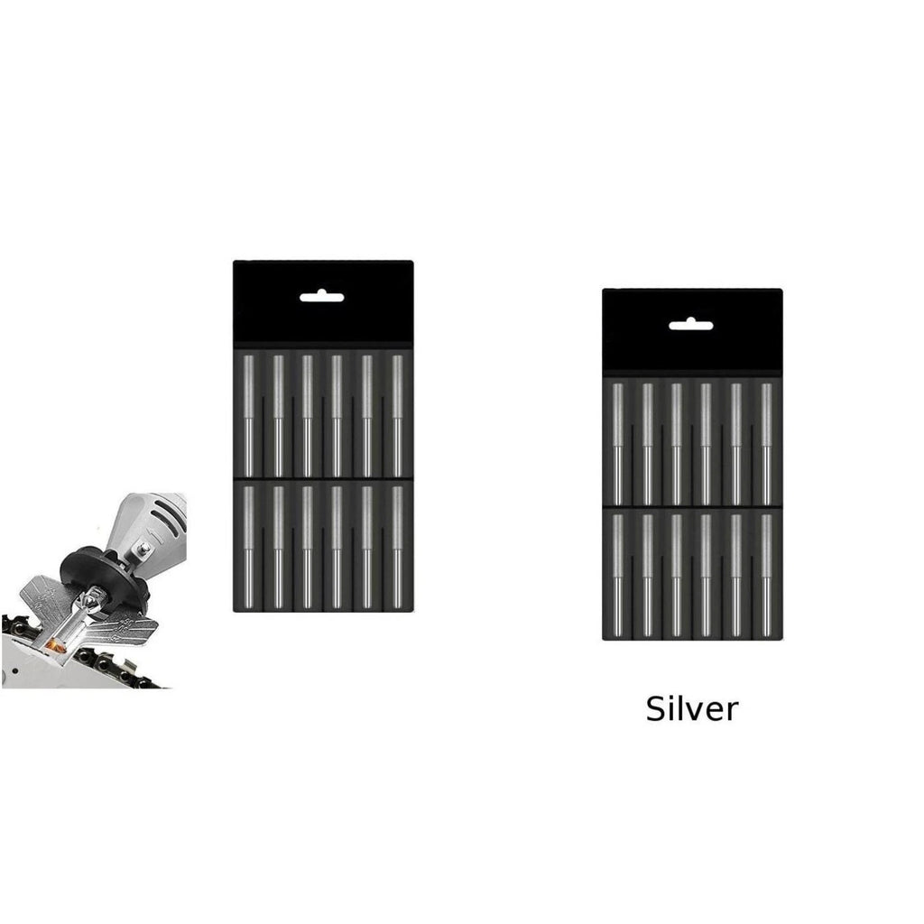Set of 12 Diamond Chainsaw Sharpening Bits for Grinding and Polishing