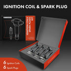 Set of 6 Ignition Coils & Iridium Spark Plugs for Honda Pilot (2009–2015)