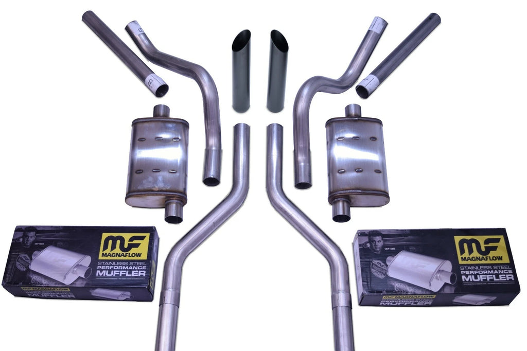 2.5" Dual Exhaust Kit for Suburban Yukon (1969–1972) Magnaflow Black Tips