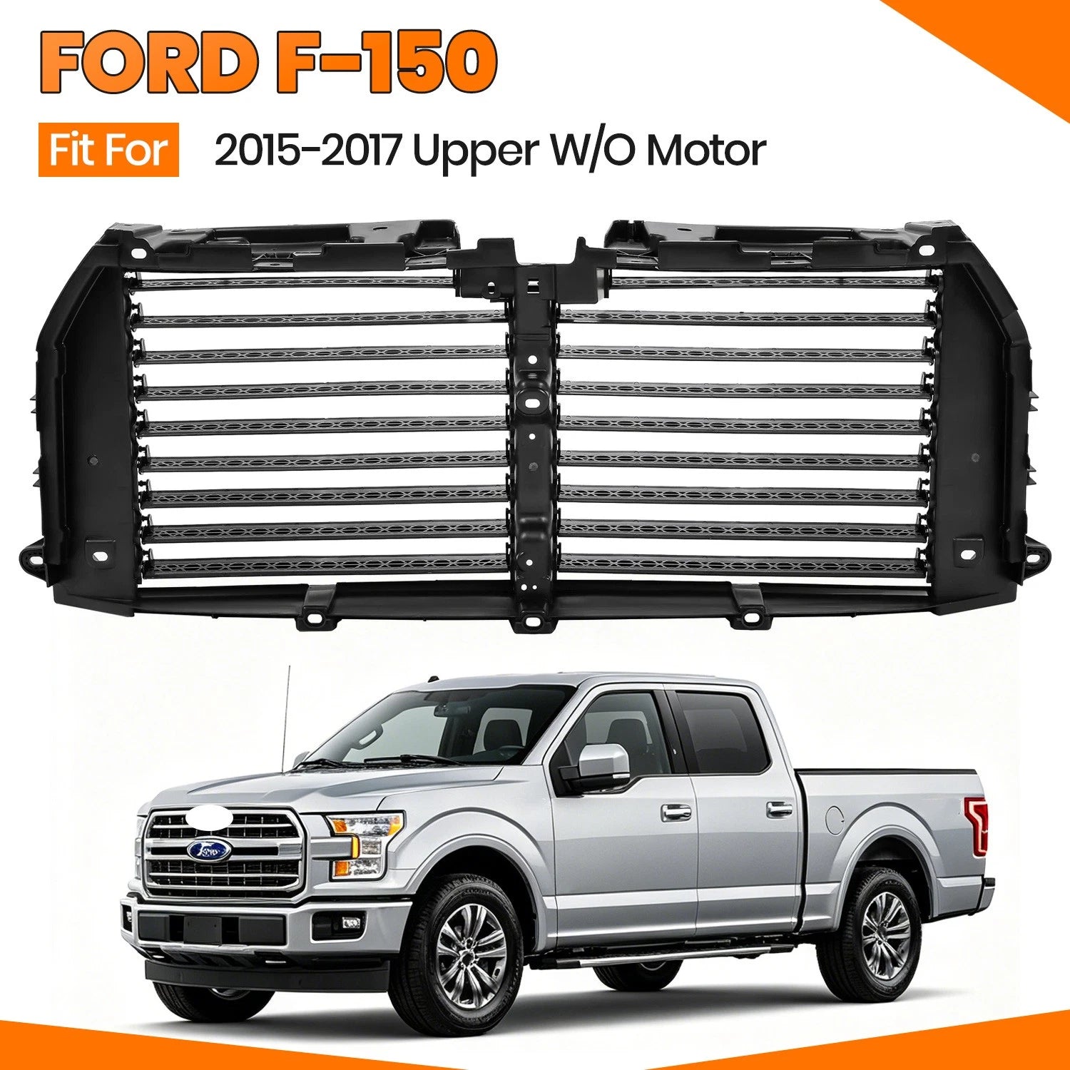 Upper Grille Radiator Air Shutter Assembly for Ford F-150 (2015–2017)