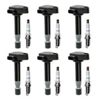 6X UF242 Ignition Coil & Iridium Spark Plug for Honda Odyssey/Acura (1999–2007)