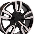 22" Machined Black Wheel for 1992-1994 Chevy Blazer - RVO1585