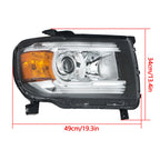 Passenger Side Headlight for GMC Canyon (2015-2022) Clear Lens Halogen