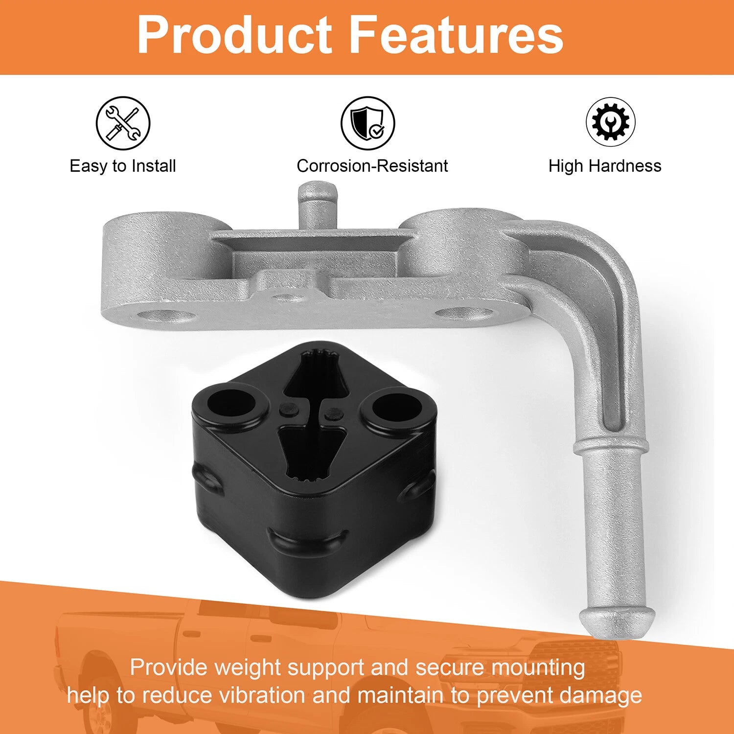 Passenger Side Heavy-Duty Rubber Isolator Hanger Kit for Ram 1500 (2019–2025)