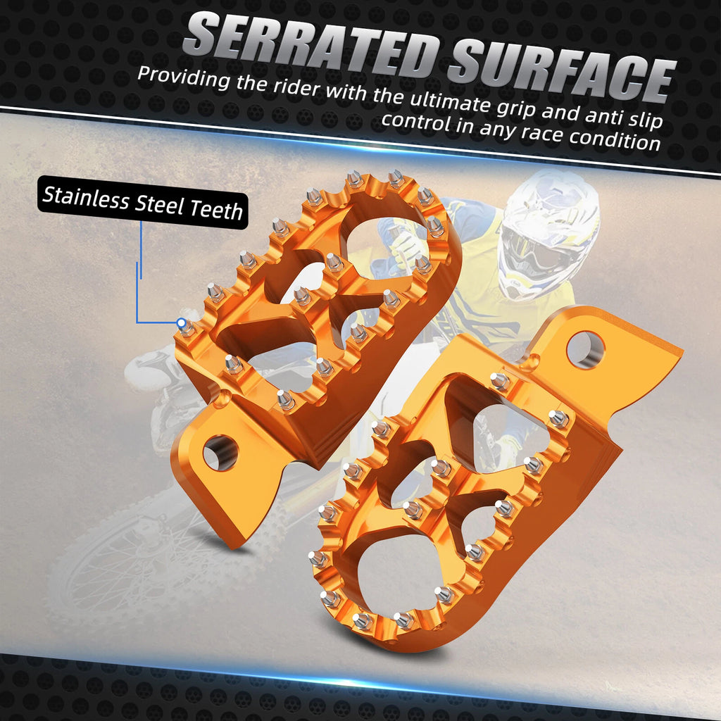 Billet Foot Pegs for KTM 200 250 300 450 500 530 XCW XCF-W (2006–2016)