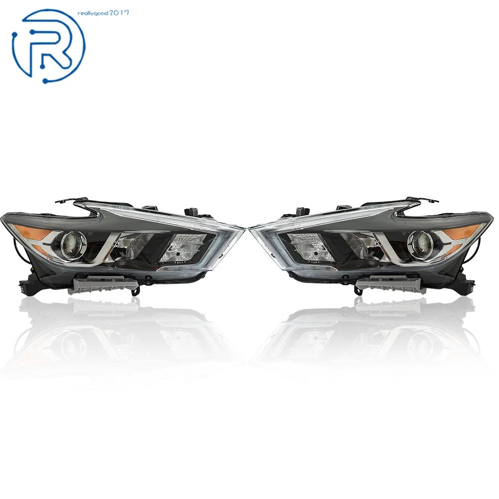 Set of 2 Headlights for Nissan Maxima (2016-2018) Halogen with LED DRL