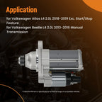 Starter Motor for VW Golf SportWagen GTI (2014–2019) 115696 12V