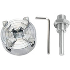 4 Jaw Chuck Zinc Alloy with M12x1 Drill Rod for Mini Lathe