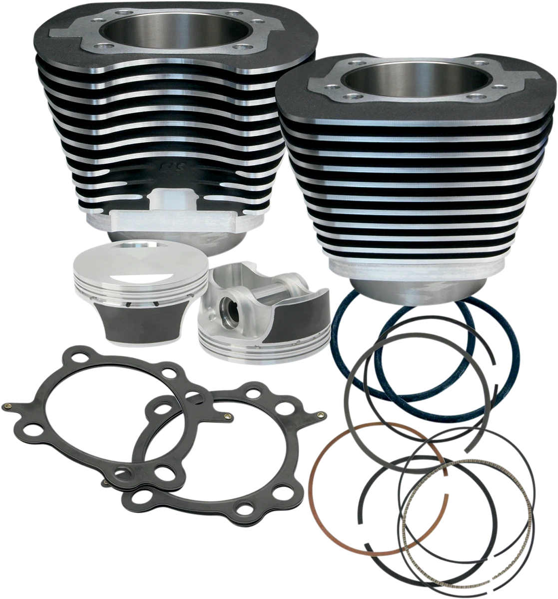 S&S Cycle 97" Big Bore Cylinder Kit for Twin Cam (910-0205) - Wrinkle Black