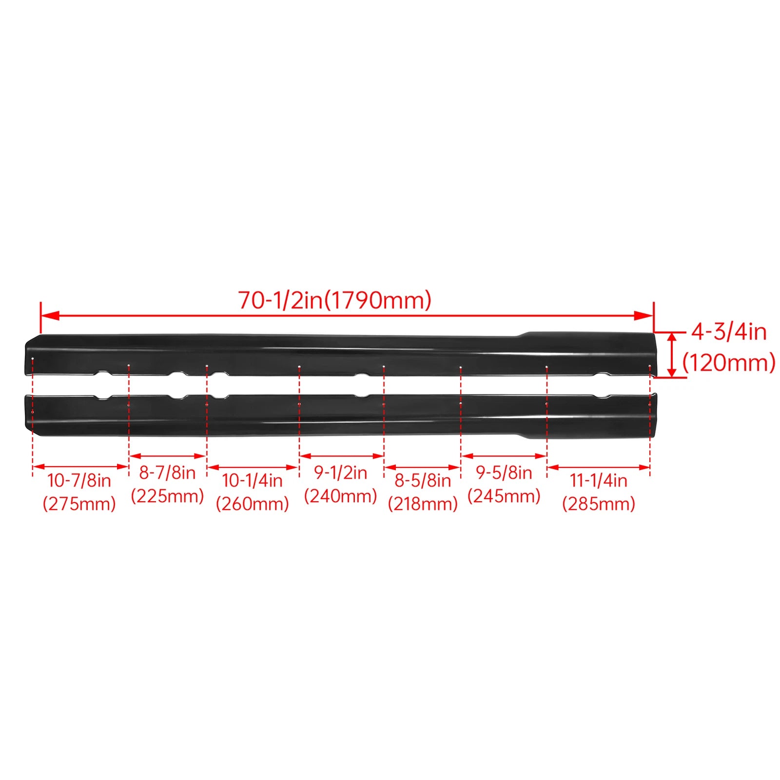 Side Rocker Splitters for Ford Mustang (1999-2004)