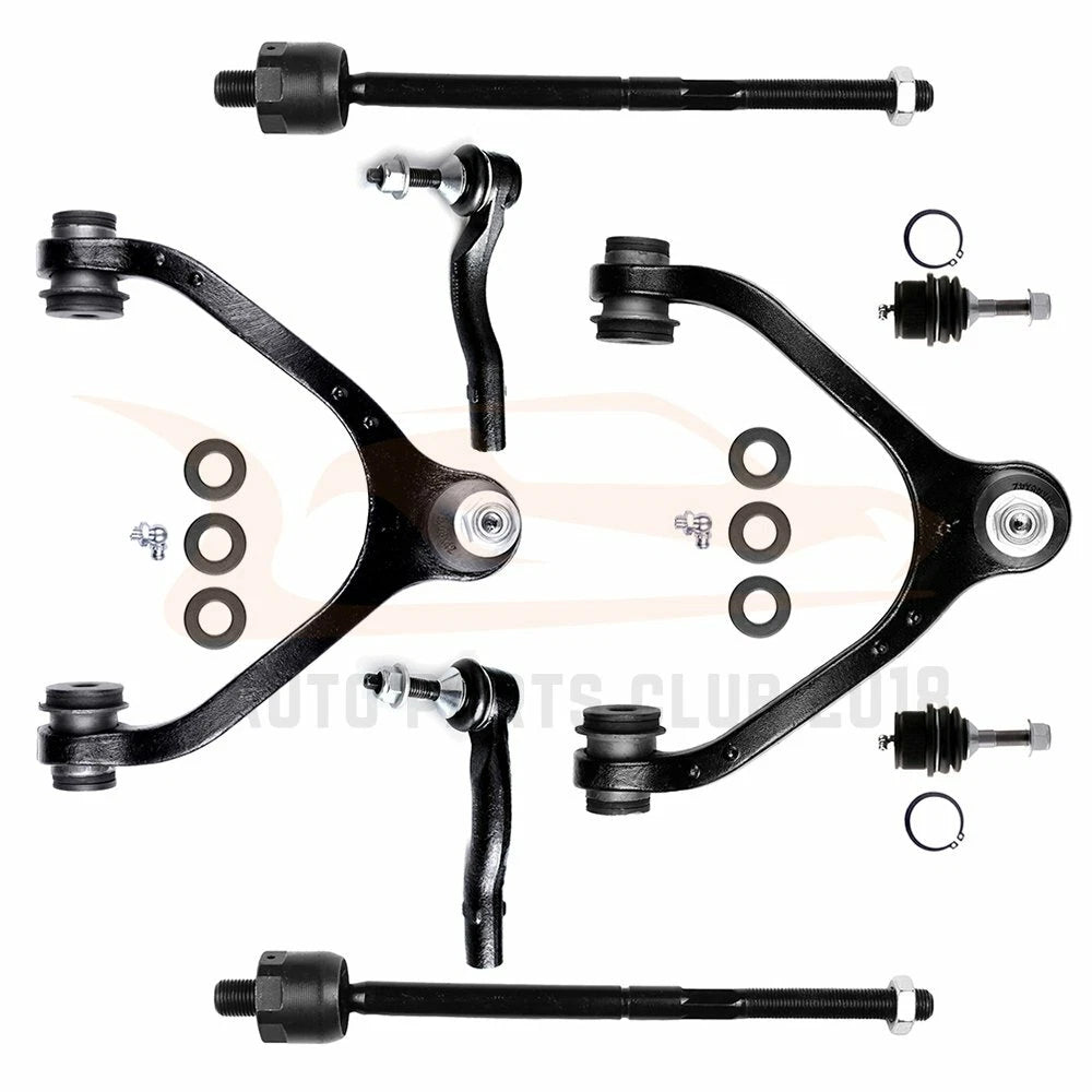 8Pcs Front Upper Control Arm Ball Joint Tie Rod for Ford Crown Victoria (2003–2011)