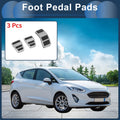 3 Pcs Foot Accelerator Pedal Covers for Ford Fiesta (2007–2012) Silver Tone