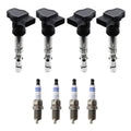 Set of 4 Ignition Coils & Bosch Platinum Spark Plugs for Audi A4, TT, VW Golf, Jetta (1.8L)