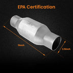 2.5 Inch Stainless Steel Catalytic Converter for Universal Fitment