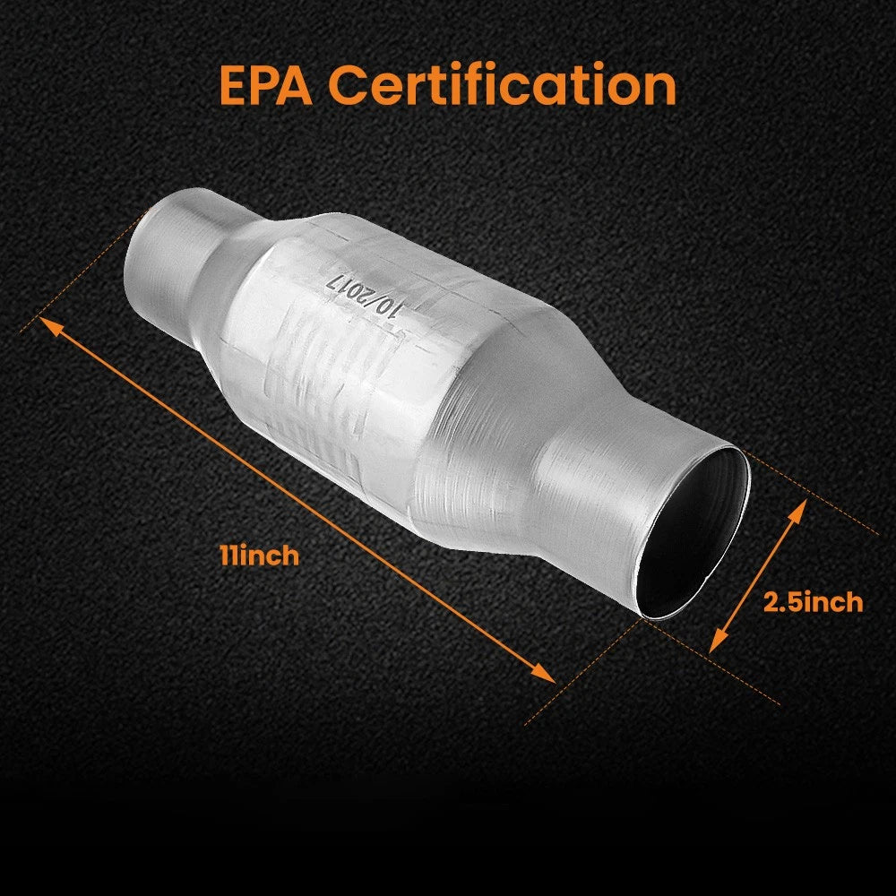 2.5 Inch Stainless Steel Catalytic Converter for Universal Fitment
