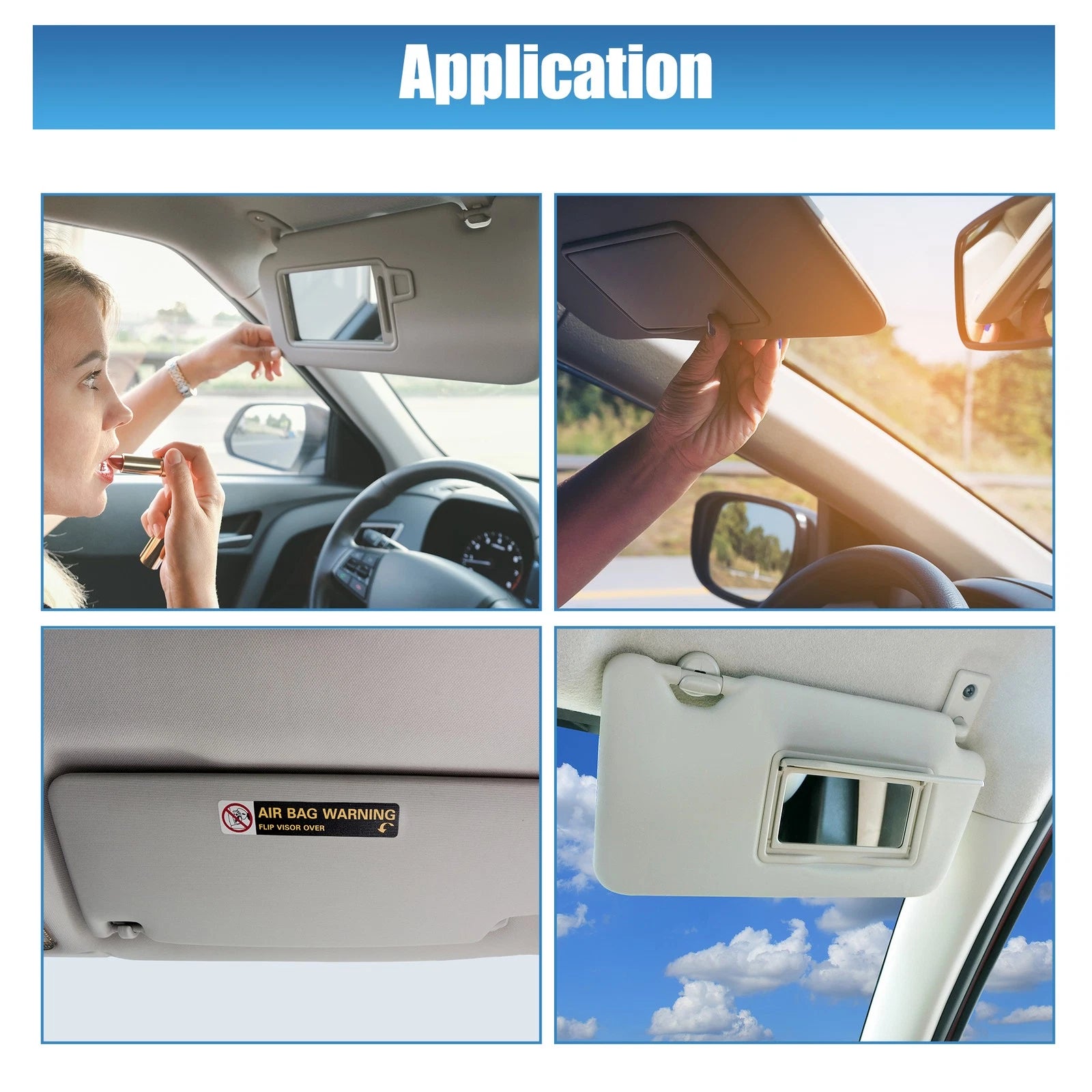 Left Driver Side Sun Visor with Light Mirror for Honda Accord (2018–2023) 83280TA0A91ZB Gray