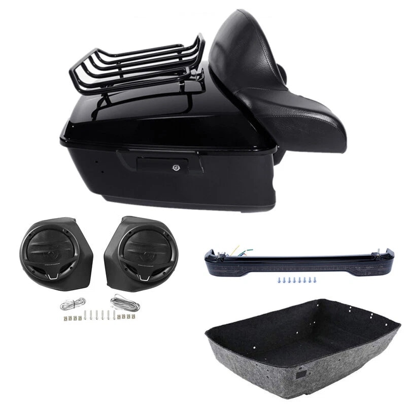 LED Speakers Trunk Pad Rack for Harley Touring FLHT (2014–2026)