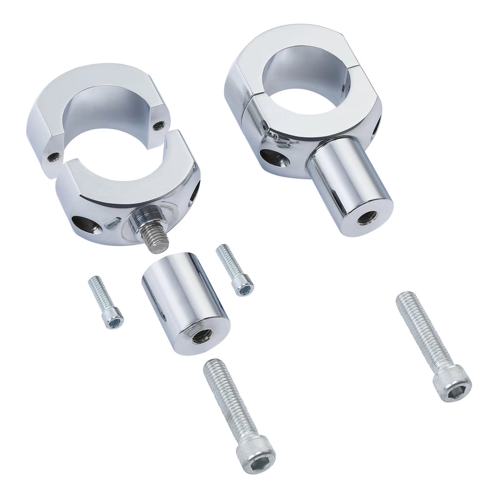 Chrome 3.5" Handlebar Riser for Harley Softail Fat Bob Dyna (Fits 2" Bar)