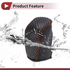 Car Gear Shift Knob Cover for Hyundai Sonata 2011-2014 Black Brown Faux Leather