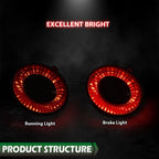 Set of 4 LED Tail Lights for Chevy Corvette C6 (2005–2013) Smoke/Red