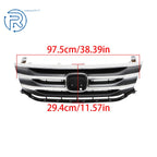 Front Upper Grill for Honda Odyssey (2011-2013) Black with Chrome Trim