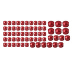 62X Engine Bolt Cap Covers Red for Harley Road Glide Softail M8 (2018-2024)