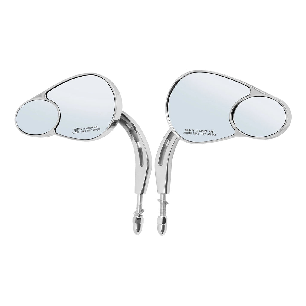 8mm Double Rear View Side Mirrors for Harley Touring Road King (2014–2023)